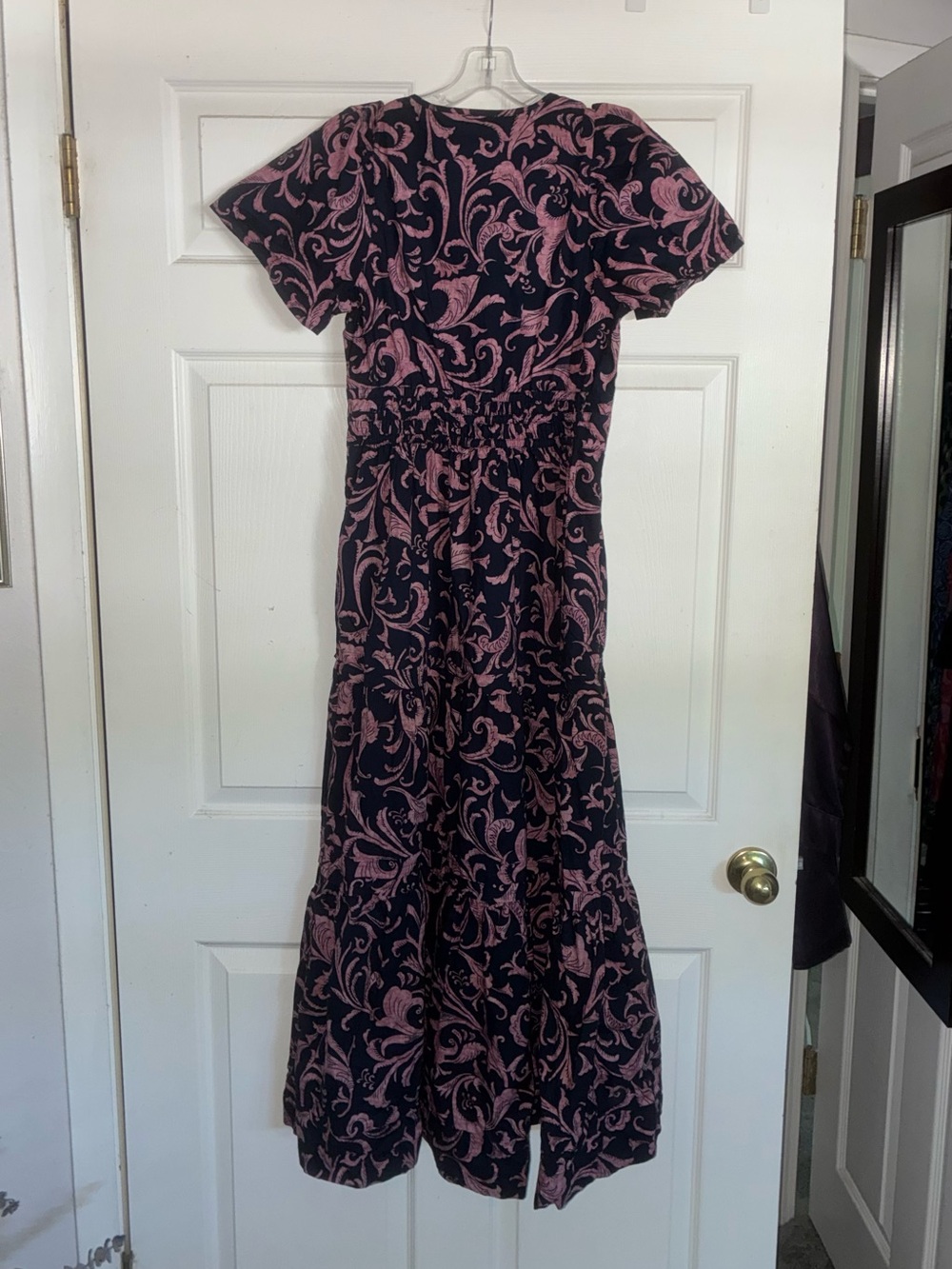Anthropologie Somerset Pink and Navy Maxi Dress Size Small - Picture 3 of 8